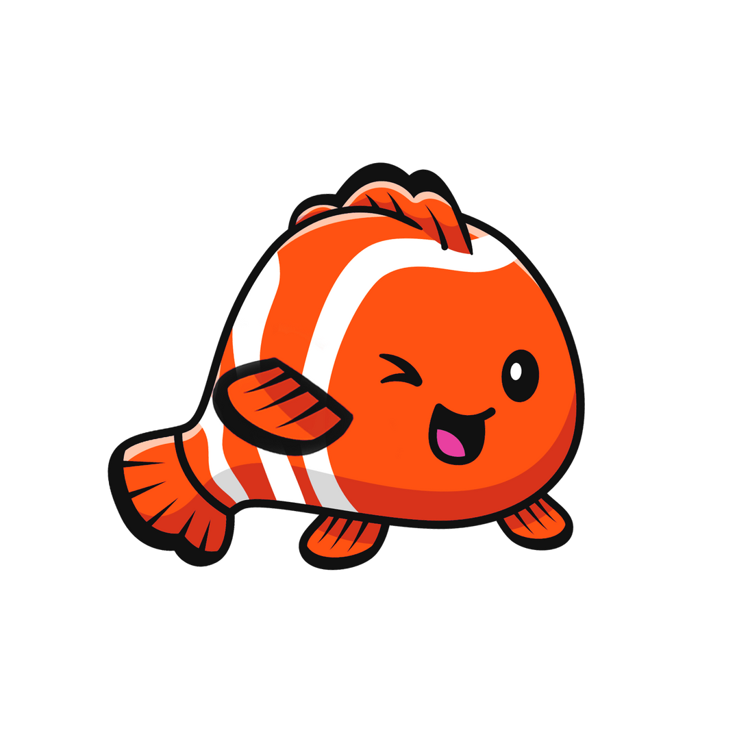 Finn, our friendly clownfish mascot